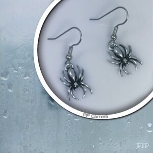 Pewter Spider Earrings